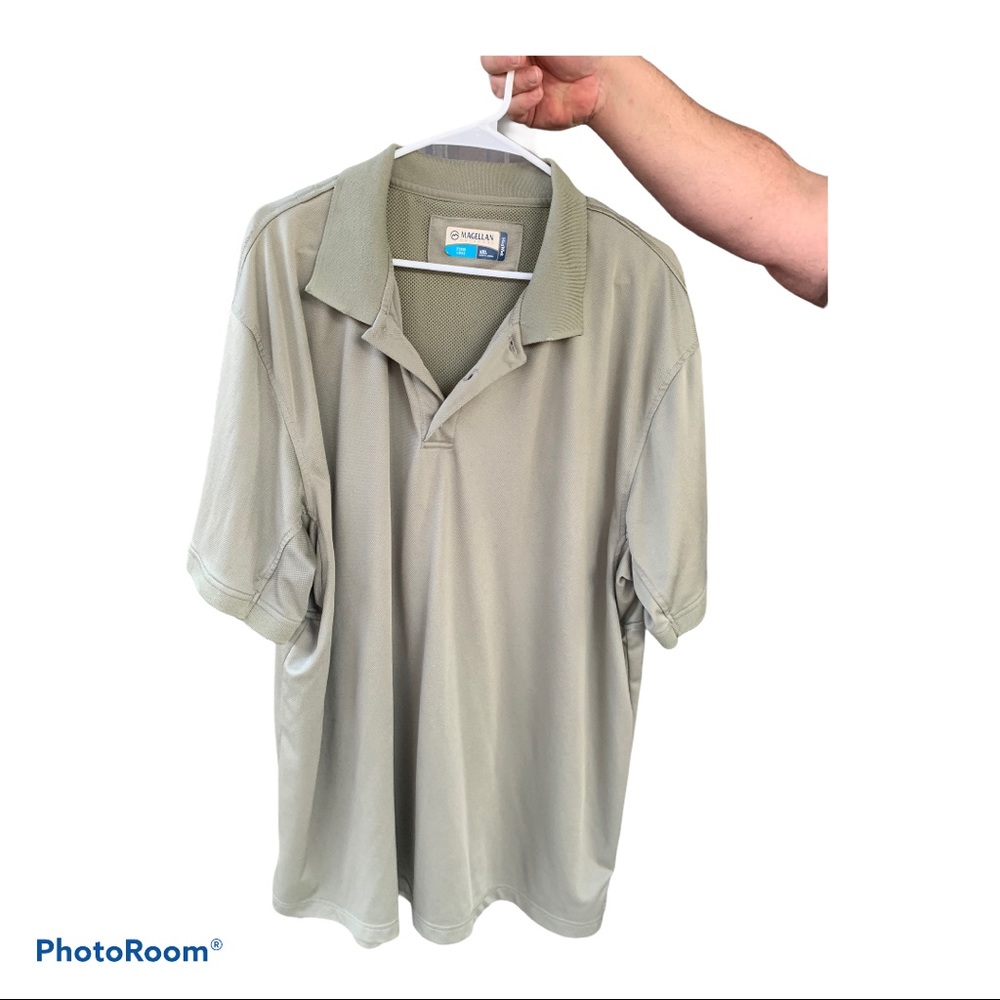 Men’s Big & Tall 3XL Magellan Golf Shirt Khaki